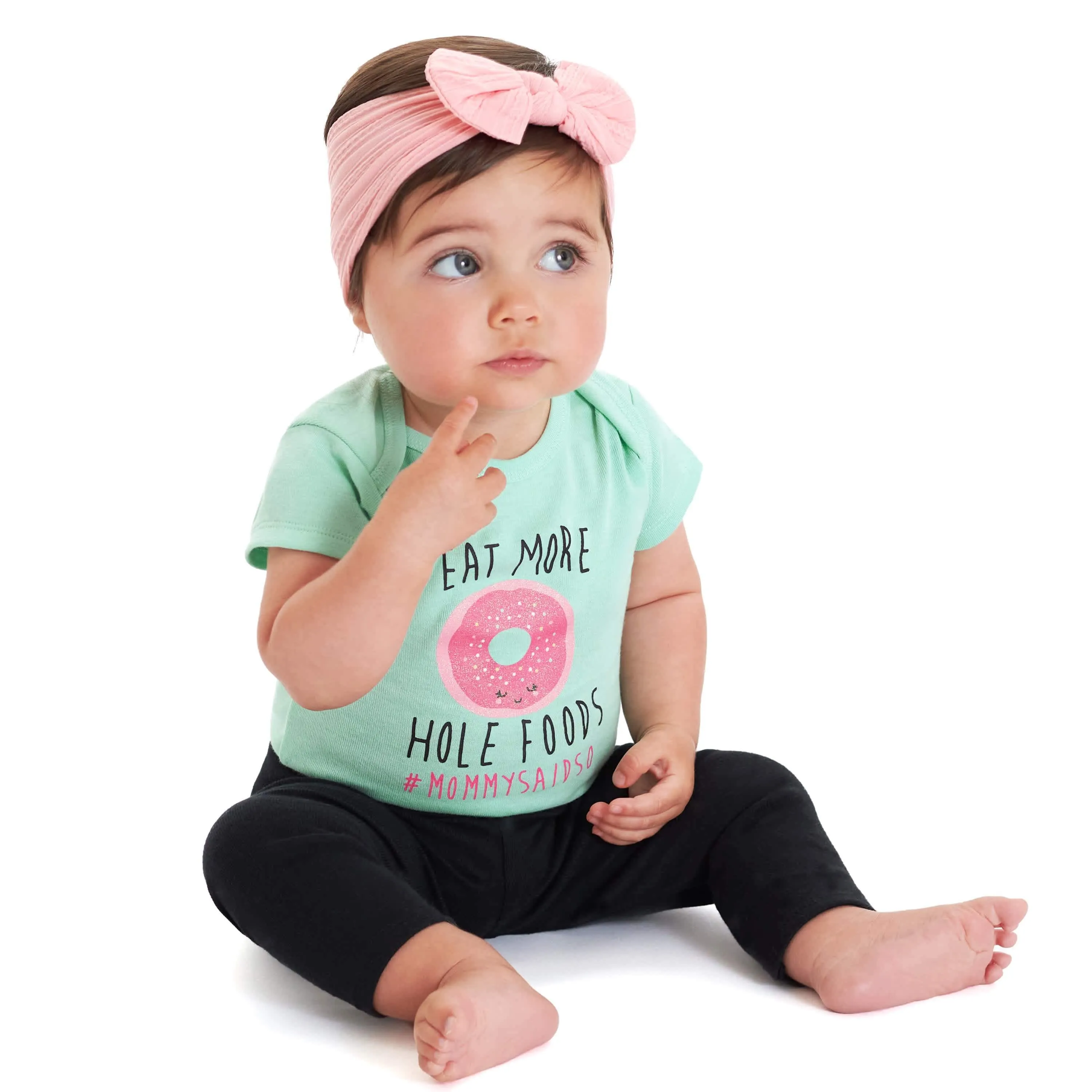 6-Piece Baby Girls Donut Onesies Brand Bodysuits & Pants Set