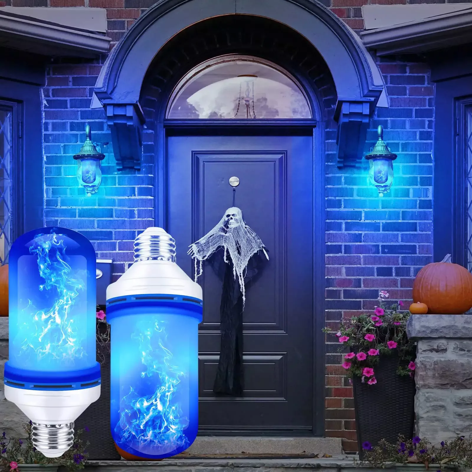 LED flame light bulb with gravity sensing effect