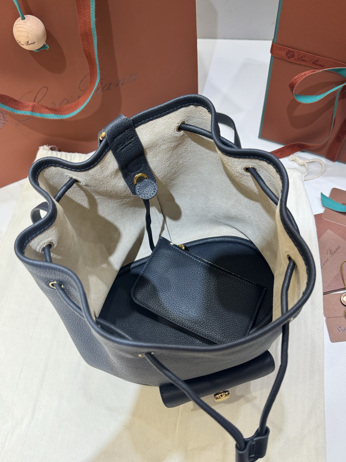 Loro Piana Extra Drawstring Backpack