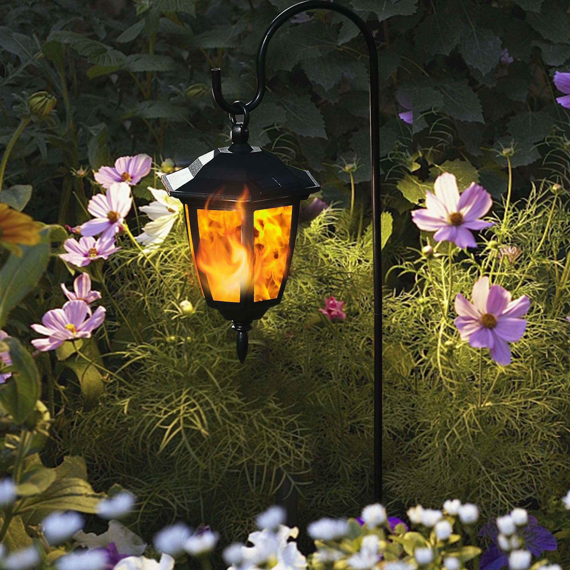💥ON SALE💥Solar Flickering Flame LED Garden Lanterns Outdoor✨🔥