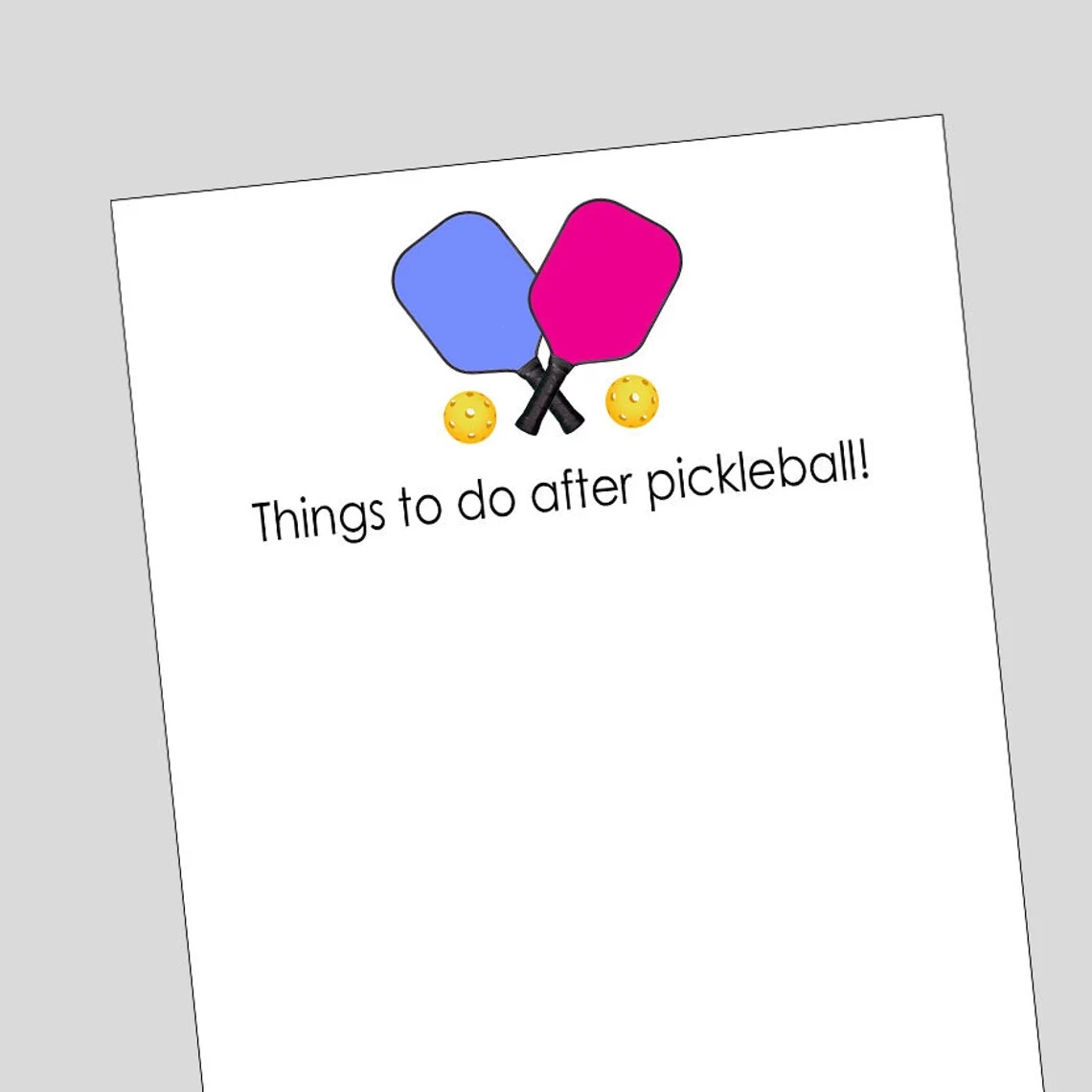 Pickleball Notepad-