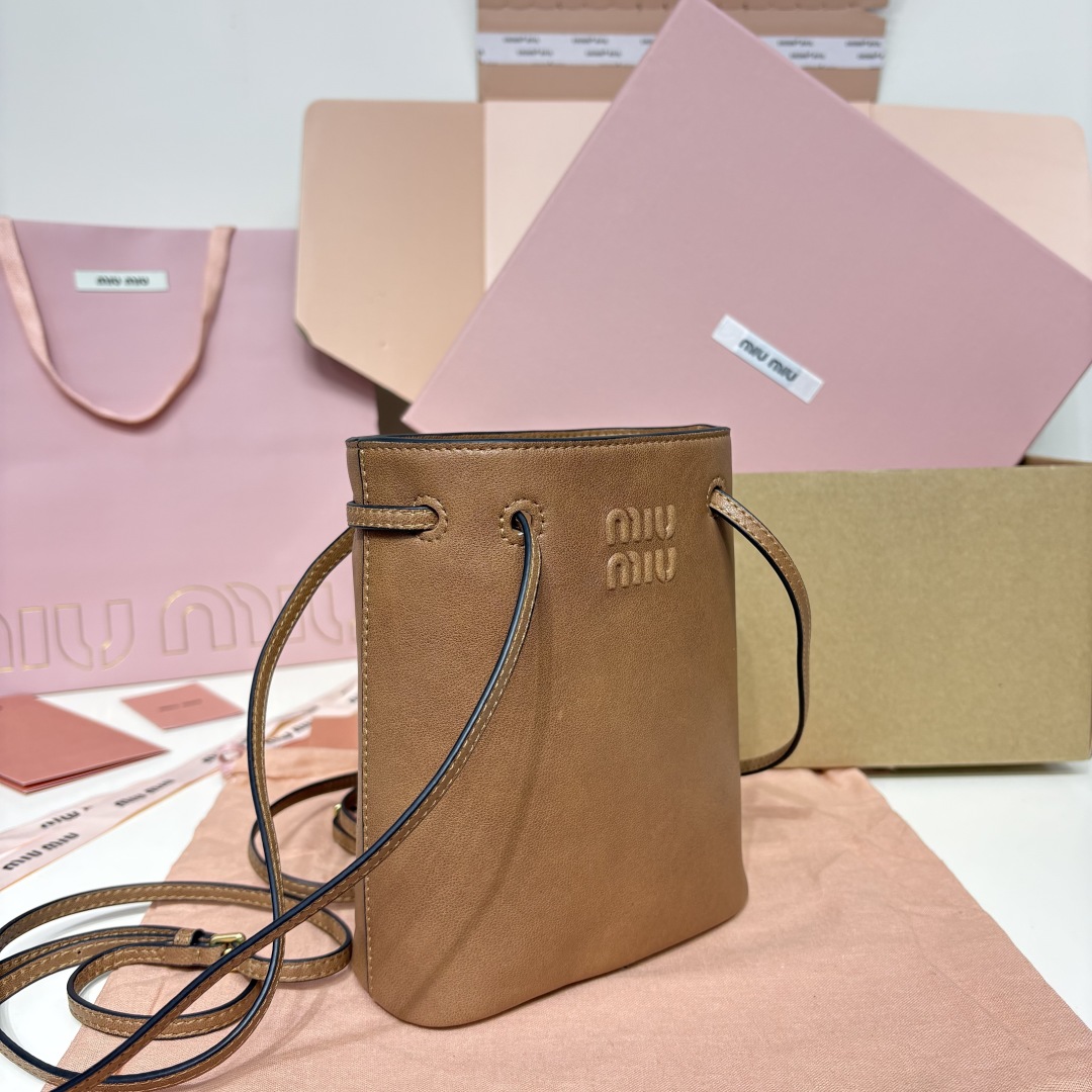 Miu Miu Suede Mini Bucket Bag 5NF460