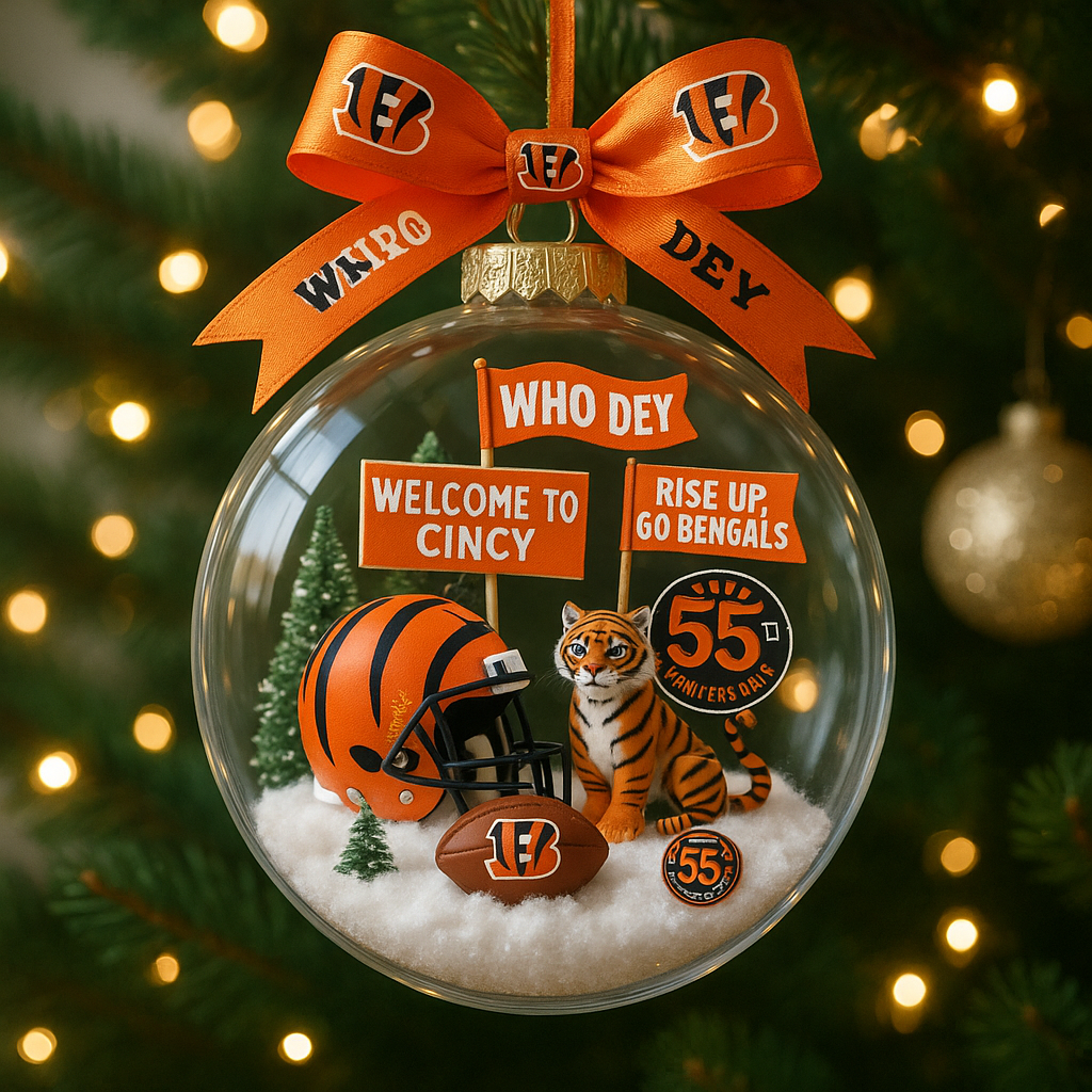 Cincinnati Bengals Commemorative Christmas Ornament