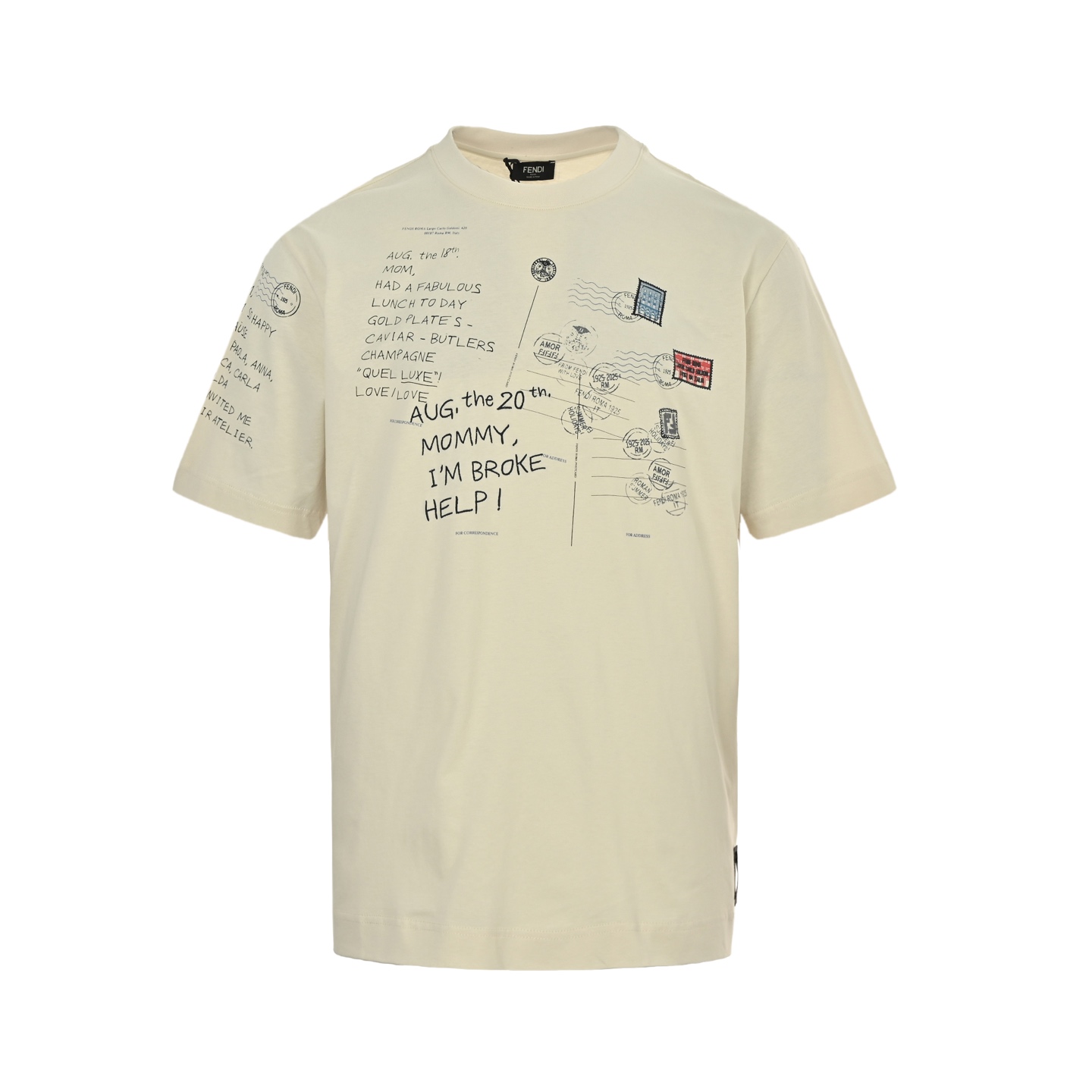 Fendi 25ss stamp print short-sleeve shirt