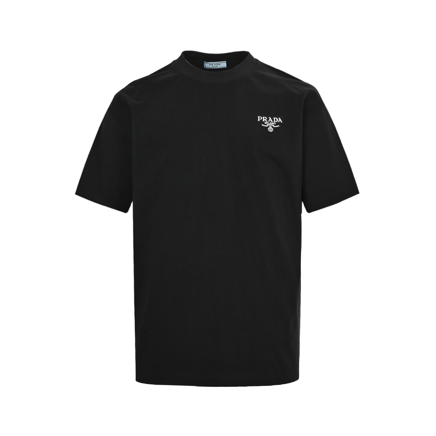 Prada 25ss short-sleeved shirt with small logo patch embroidery on chest