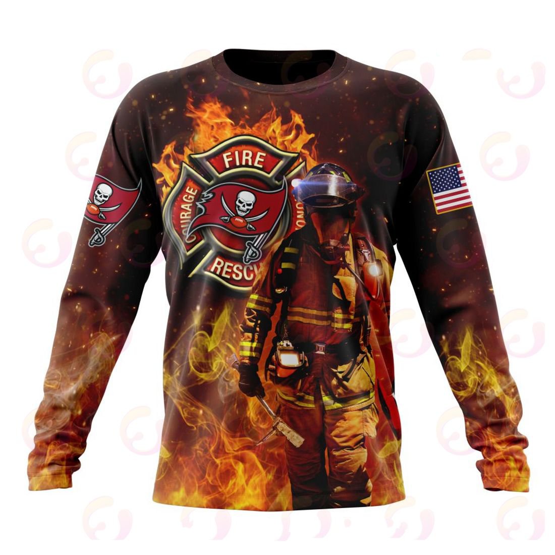 TAMPA BAY BUCCANEERS HONOR FIREFIGHTERS – FIRST RESPONDERS 3D HOODIE