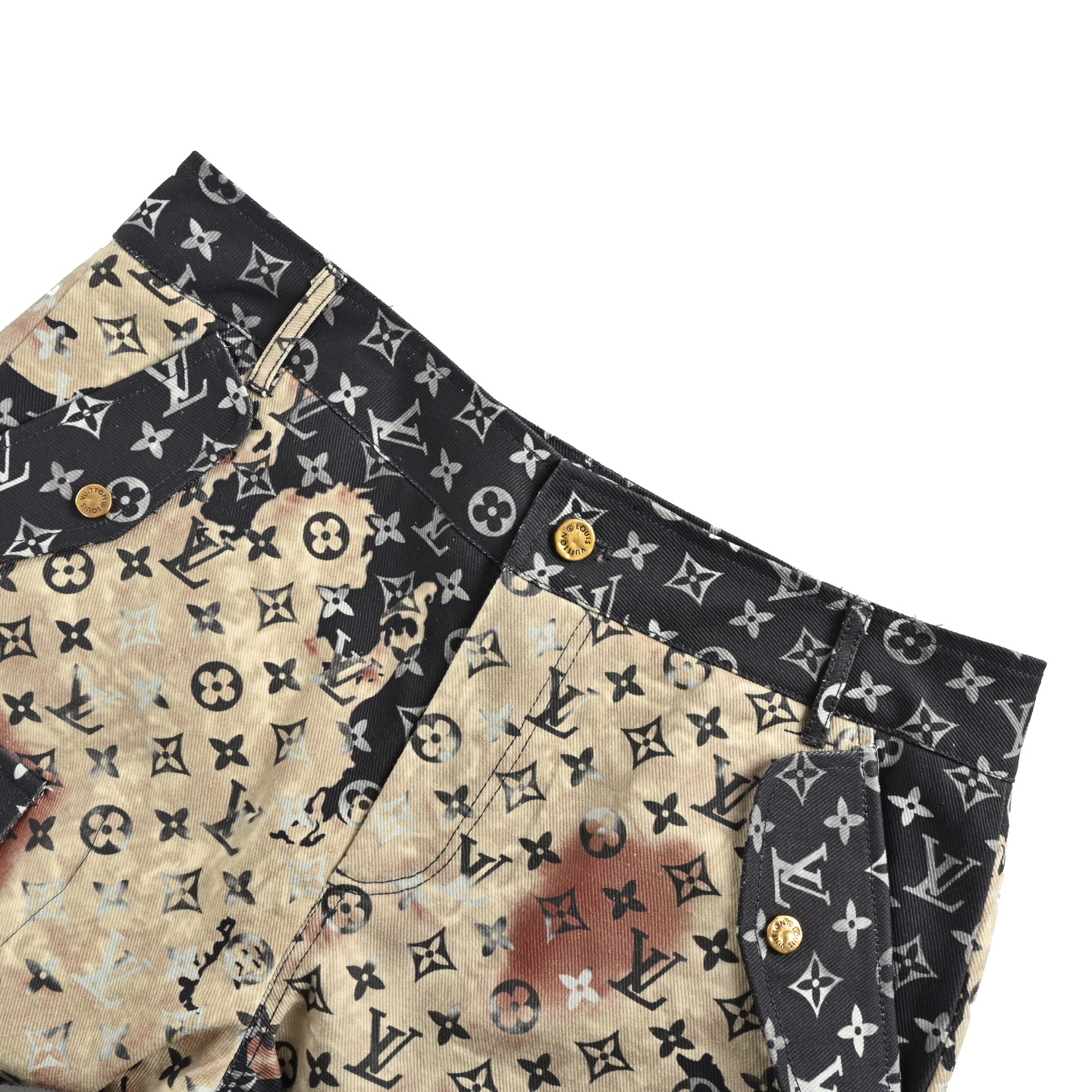 Louis Vuitton all over printed denim shorts