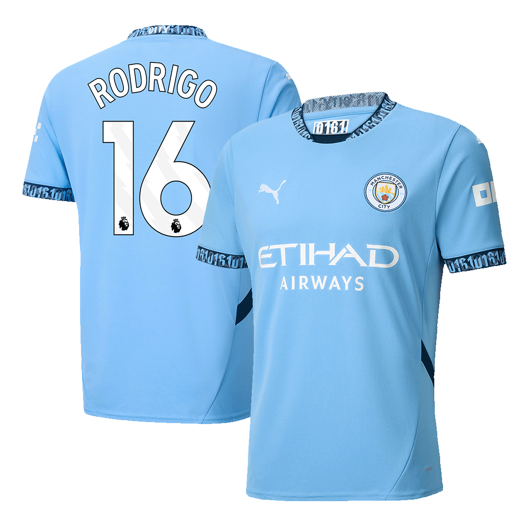 RODRIGO #16 Manchester City Home Football Shirt 2024/25