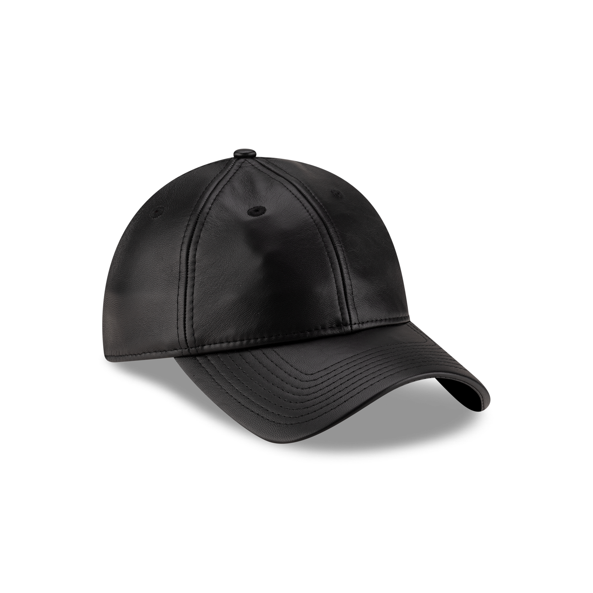 New Era Branded Unstructured Leather 9FORTY Adjustable Hat