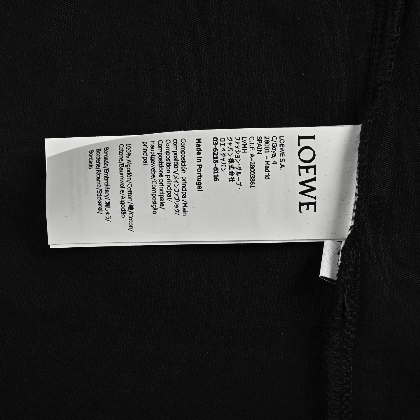 Loewe 25ss short sleeve with embroidered logo on pocket