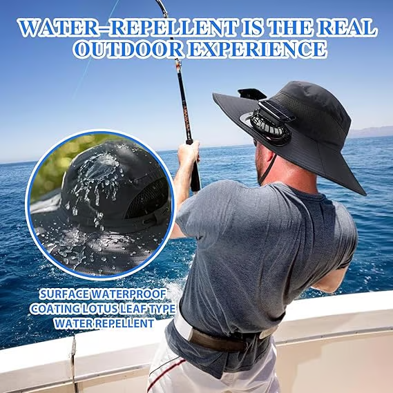 🔥Last Day Sale 50% OFF-⚡2025 New Ultralight Solar Fan Sun Hat – Lighter Than a Baseball!⚾(Only 11oz)
