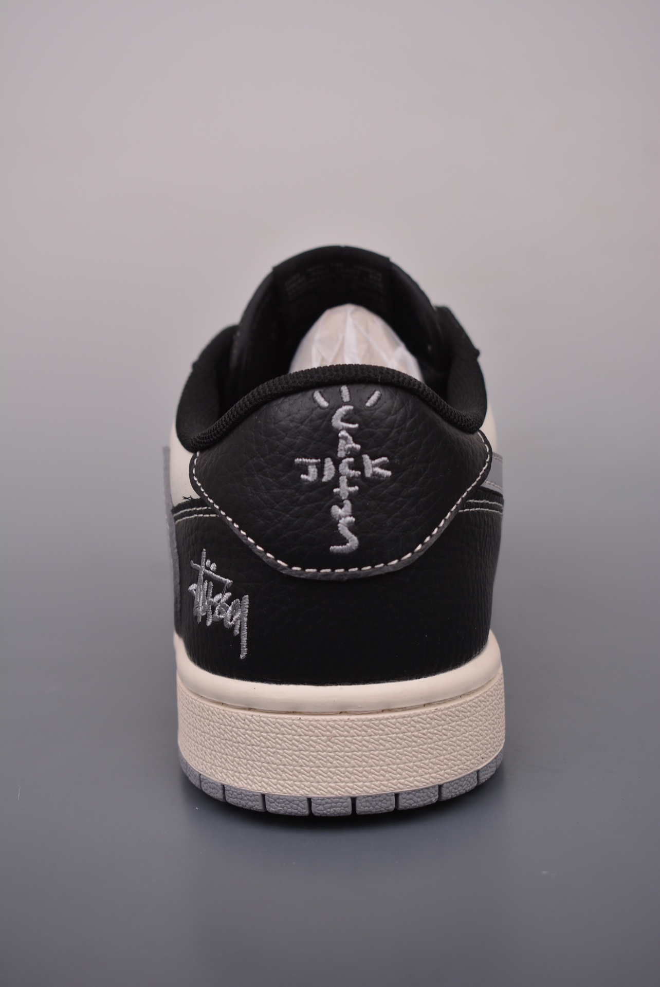 Stussy x Travis Scott x Nike Air Jordan 1 Low OG Black, Rice, White and Gray XZ5168-001