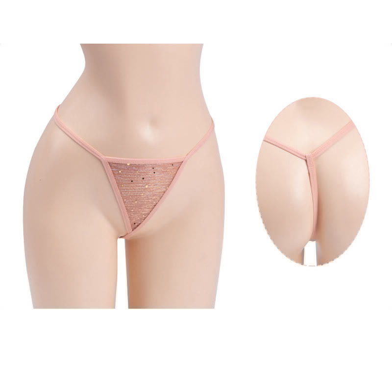 Sexy Lace-up Sequins See-through Mesh Lingerie Set