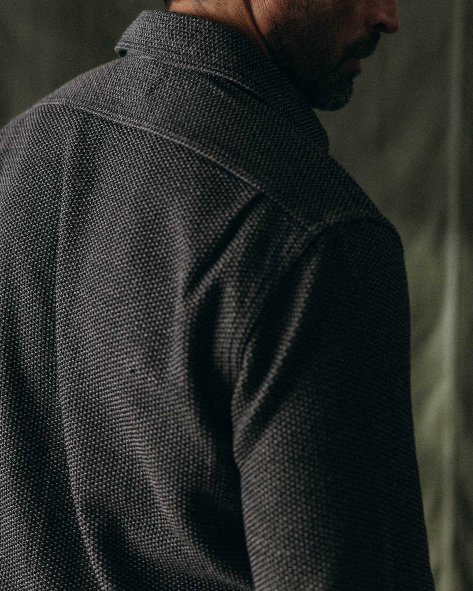 The Utility Shirt in Charcoal Sashiko