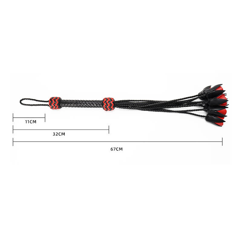 Maid Cosplay Leather Rose Whip