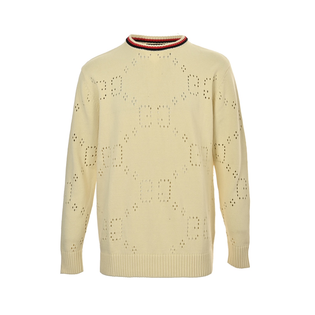 Gucci 24Fw Double G hollow crew neck sweater