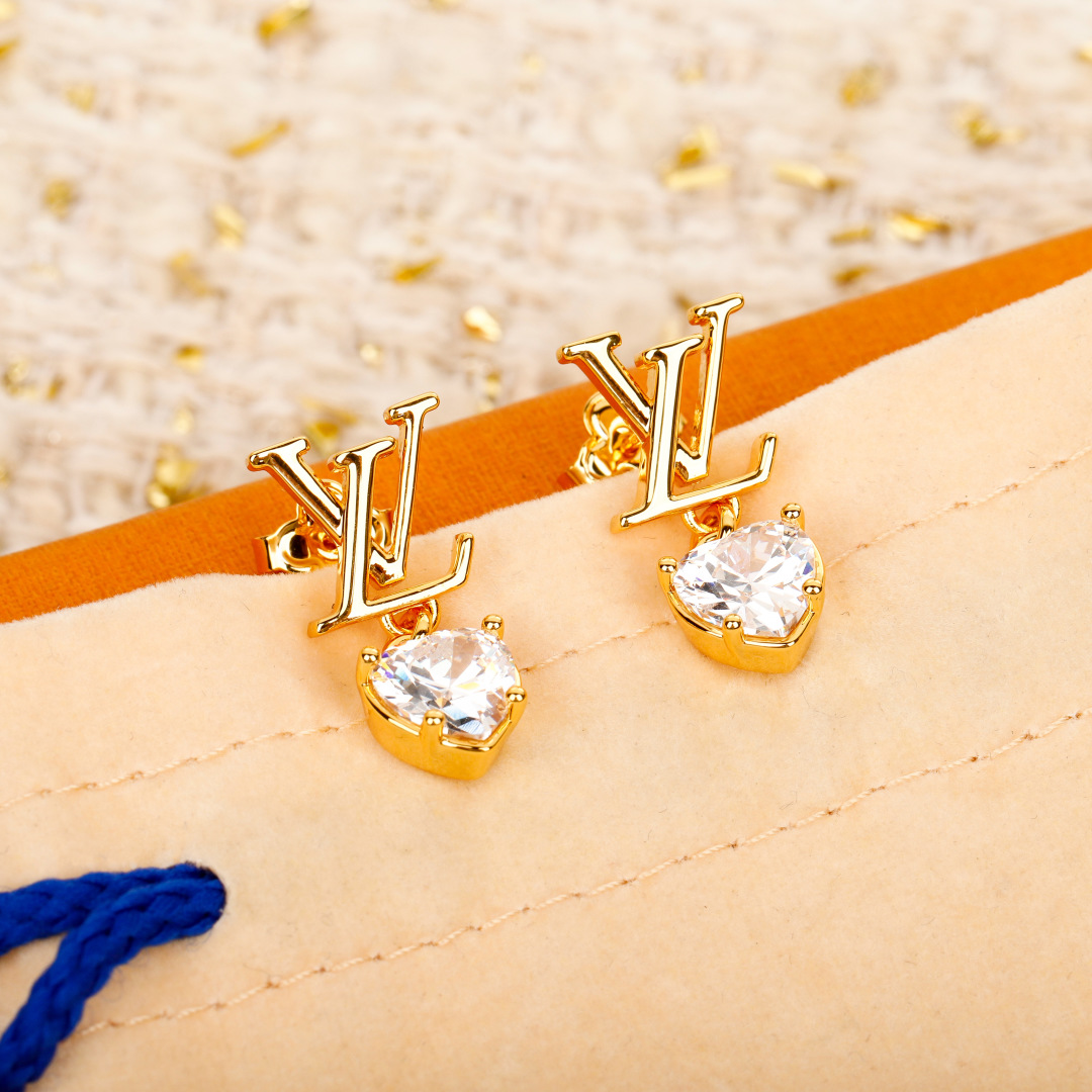 Louis Vuitton Heart Shaped Earrings