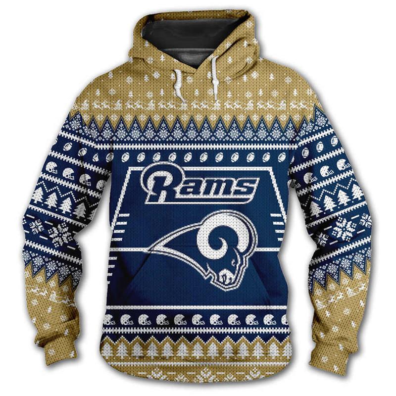 LOS ANGELES RAMS 3D CHRISTMAS HOODIE ABC02
