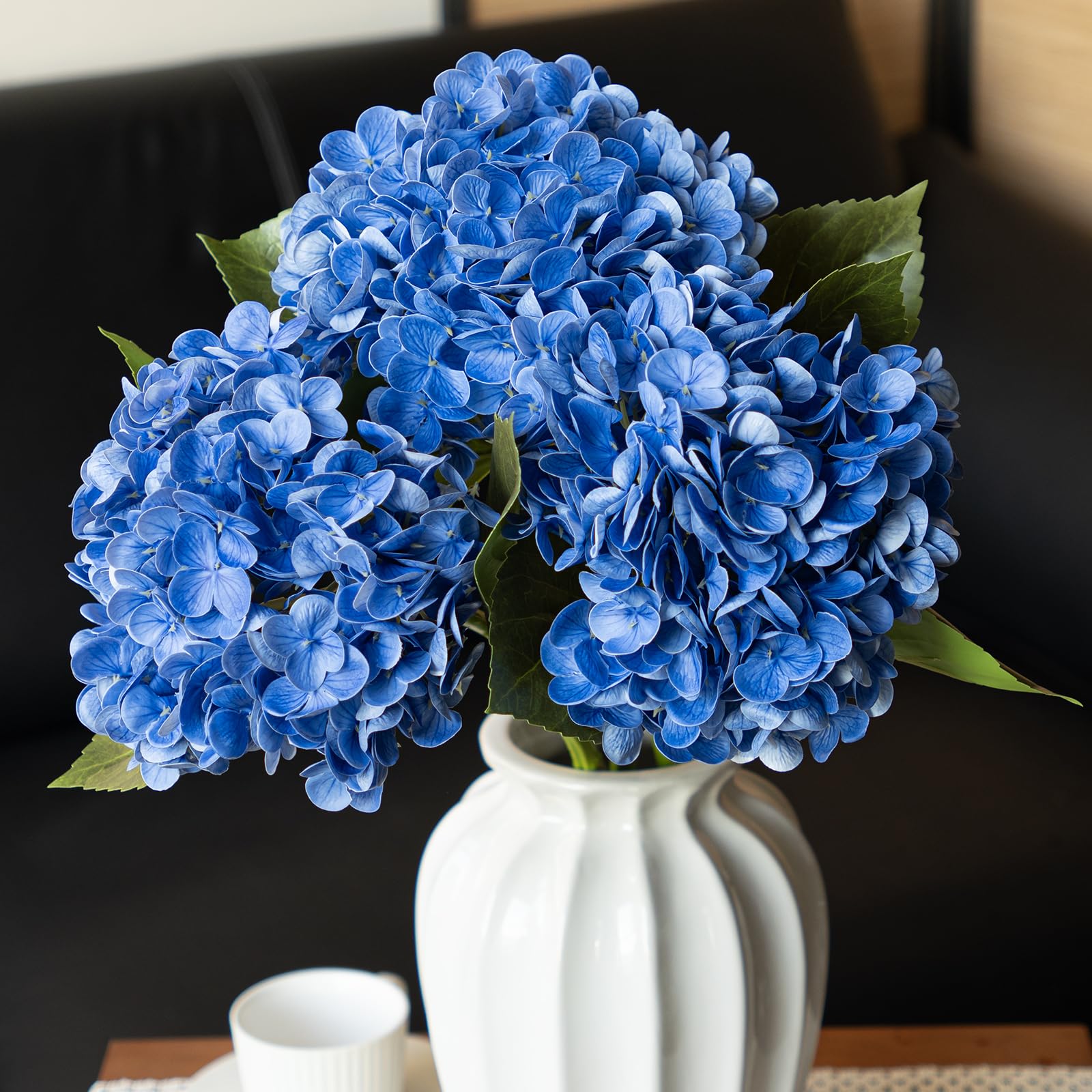22 inch Lifelike Artificial Hydrangeas - UV resistant, Waterproof，Windproof
