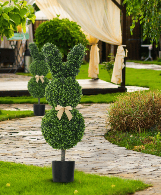 🔥Last day 49% OFF - 🐇Outdoor Artificial Turf Bunny-Shaped Topiary Tree(FREE SHIPPING)