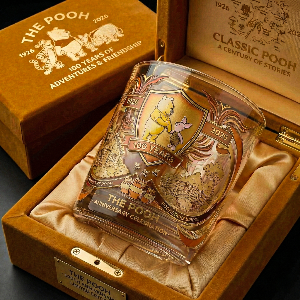🐻Winnie the Pooh 100th Anniversary Collectible Whiskey Glass