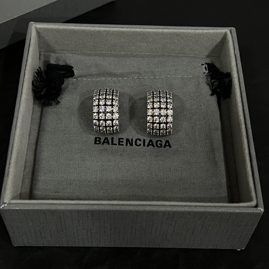 Balenciaga Diamond Arc Earrings