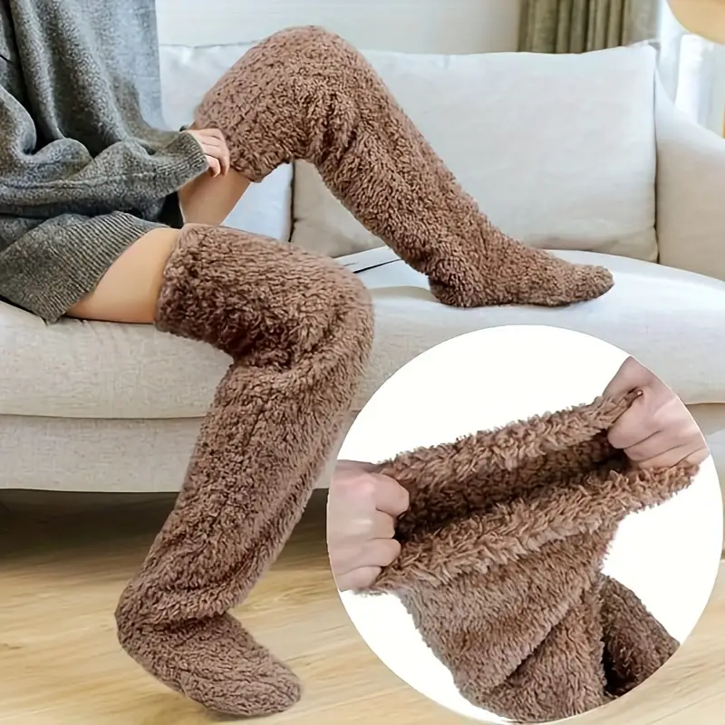 🎄WINTER ON SALE🎄Knee-high thickened warm plush floor socks