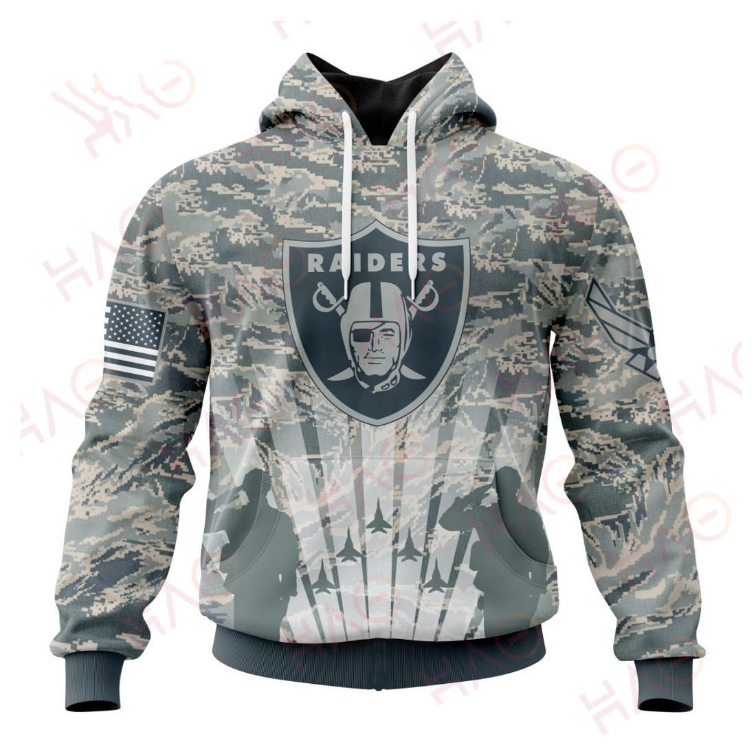 LAS VEGAS RAIDERS 3D HOODIE US AIR FORCE