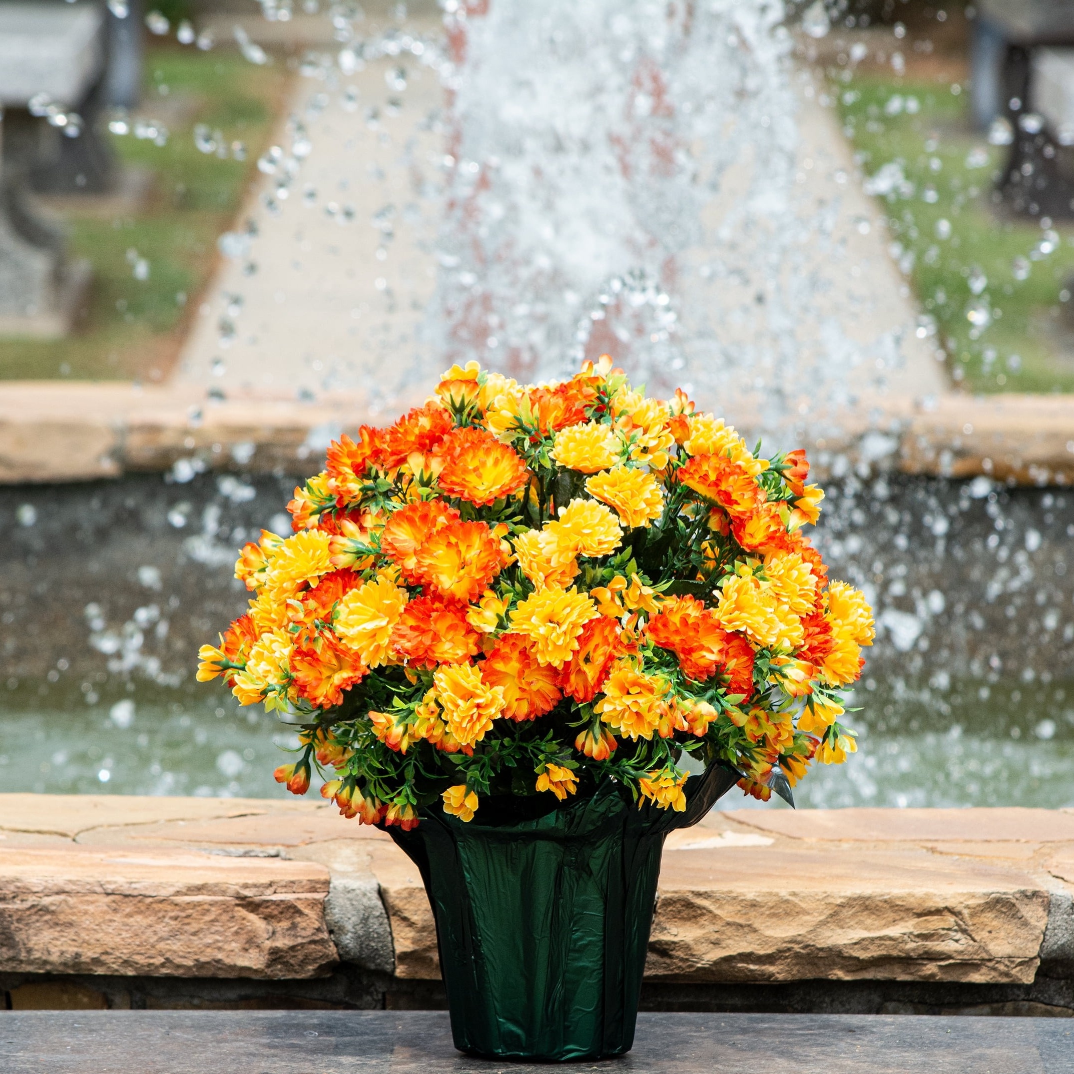 🏆Last Day 49% OFF⚡Artificial Flowers Sunset Garden Mums Bouquet Decoration - UV resistant, Waterproof, Windproof