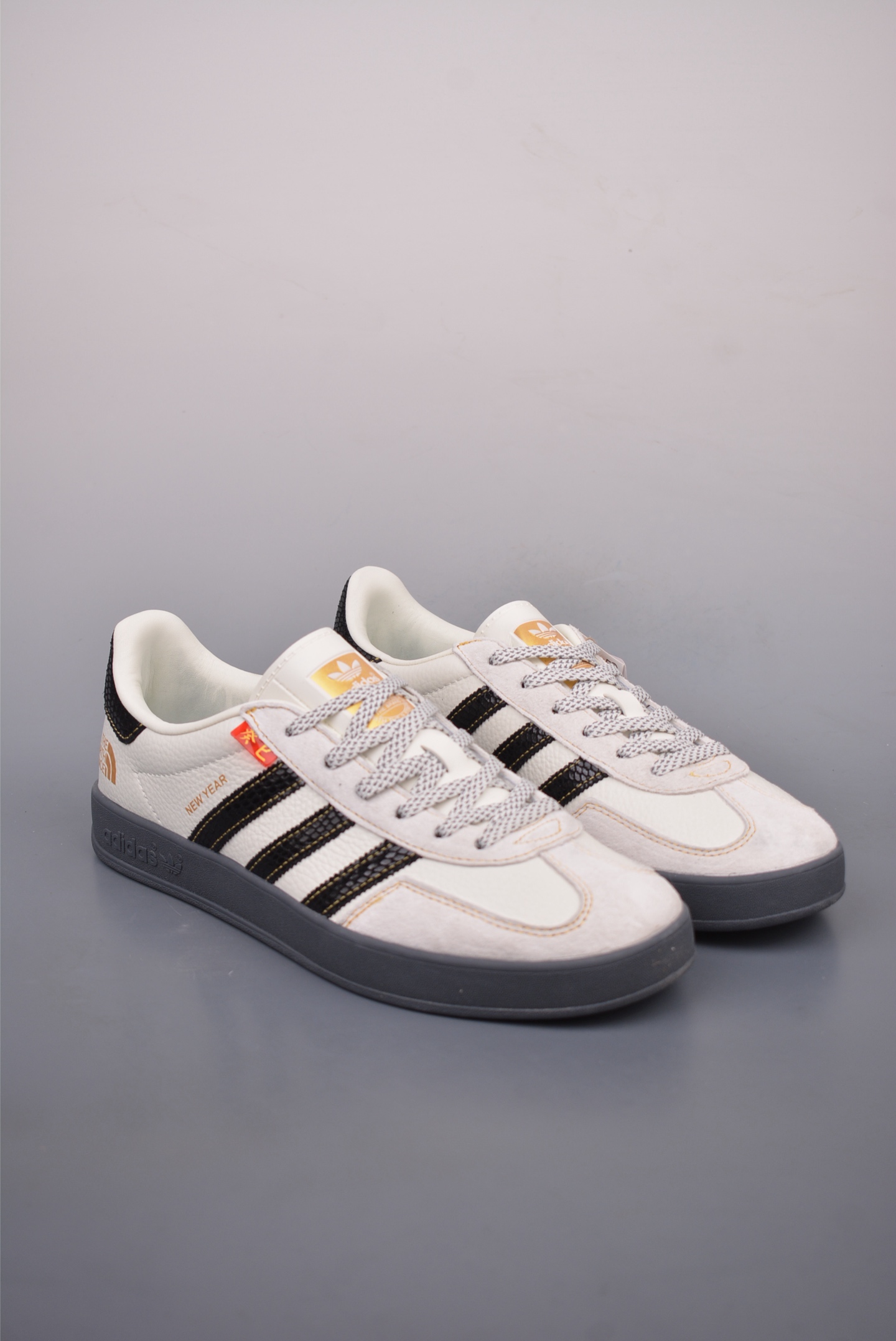 The North Face x Adidas Originals Samba OG White Black Gold Label CH6336