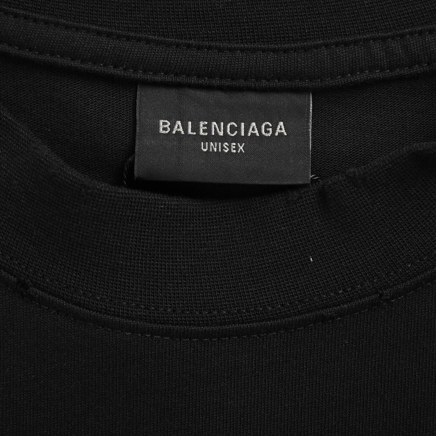 Balenciaga 25ss back thick rubber letter print destroyed short sleeves