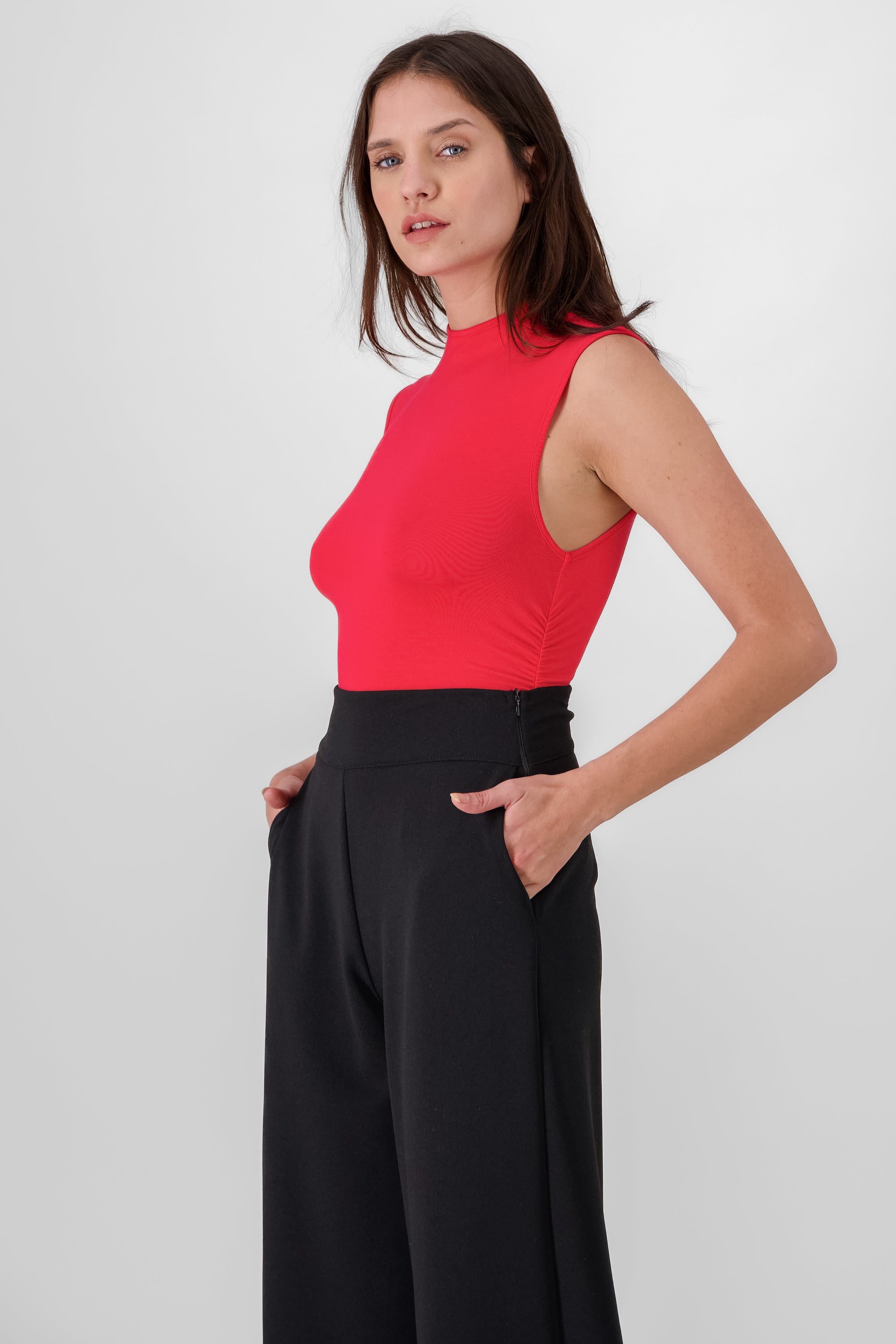 Draped Neck Bodysuit