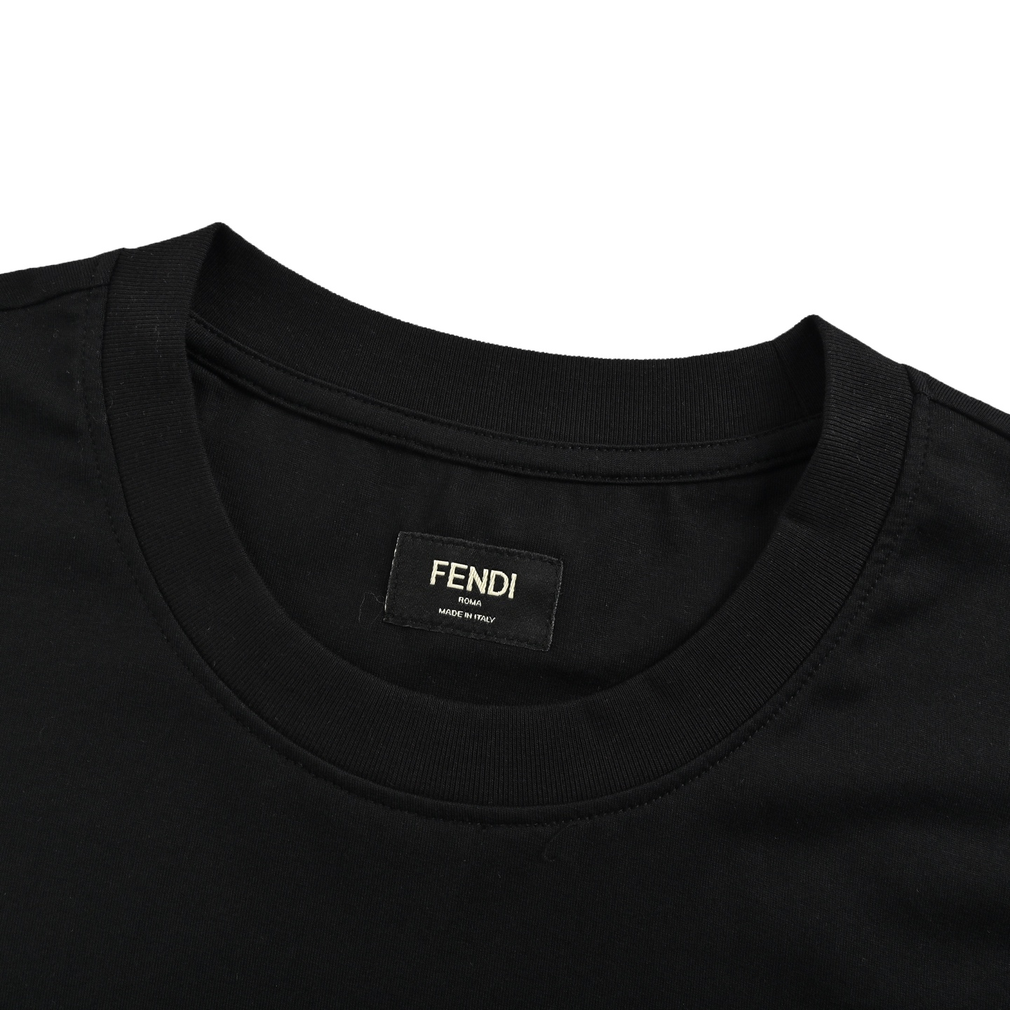 Fendi 25ss hot dog pizza badge embroidered short sleeve