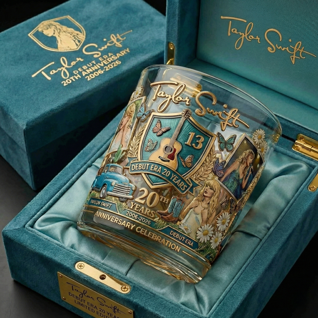✨Taylor Swift 20th Debut Era Anniversary Whiskey Glass