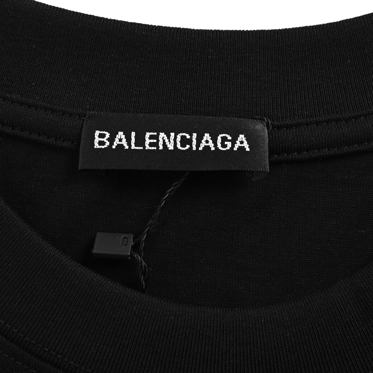 Balenciaga 25ss geometric logo double B digital flocking printing short sleeves