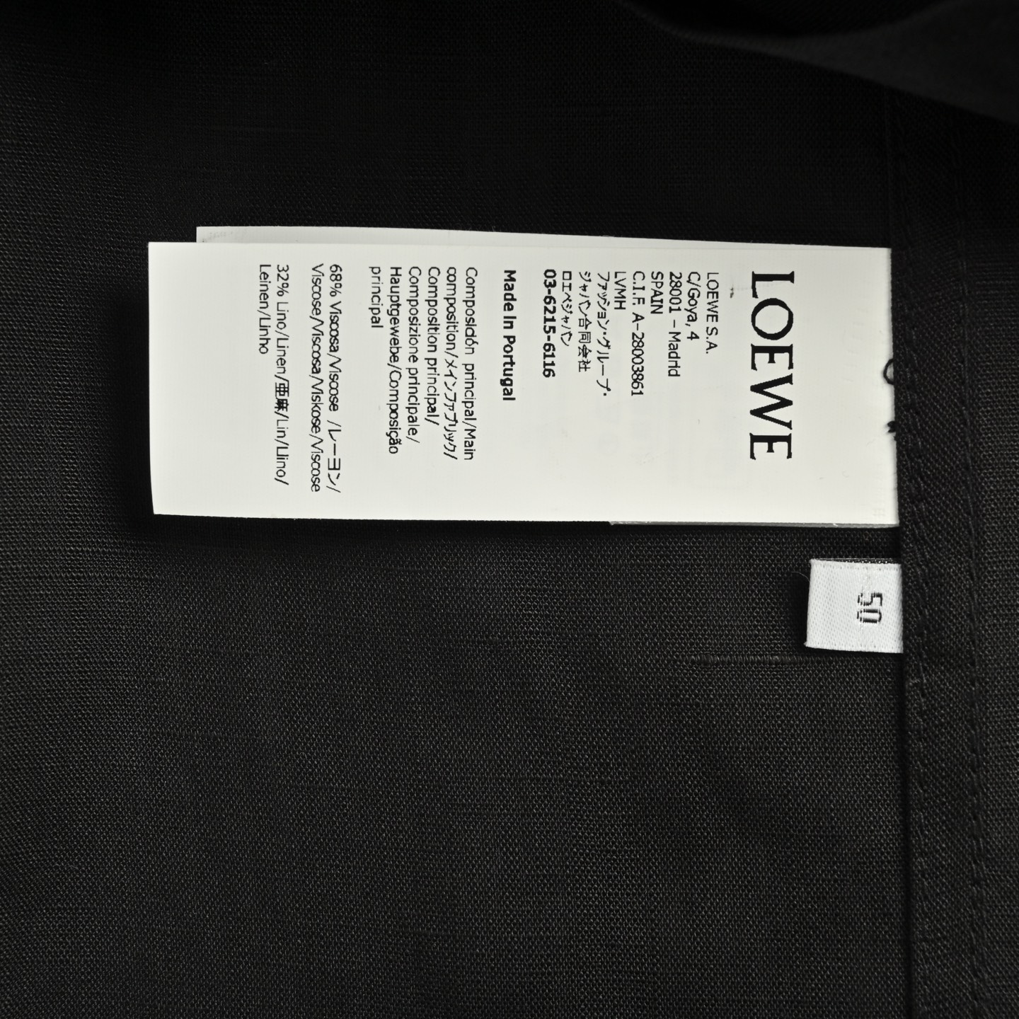 Loewe 25ss short-sleeved linen shirt with pocket embroidery