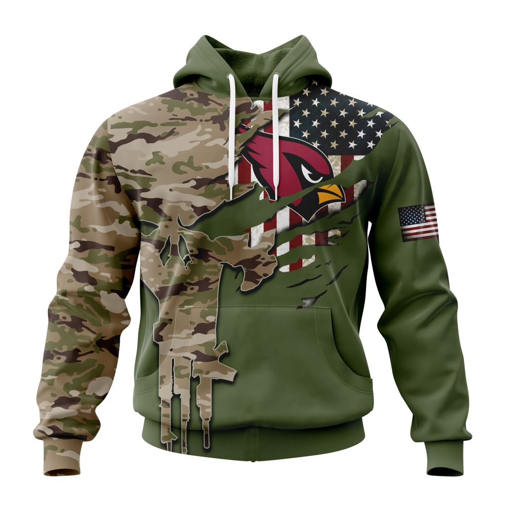 ARIZONA CARDINALS 3D HOODIE VETERANS DAY