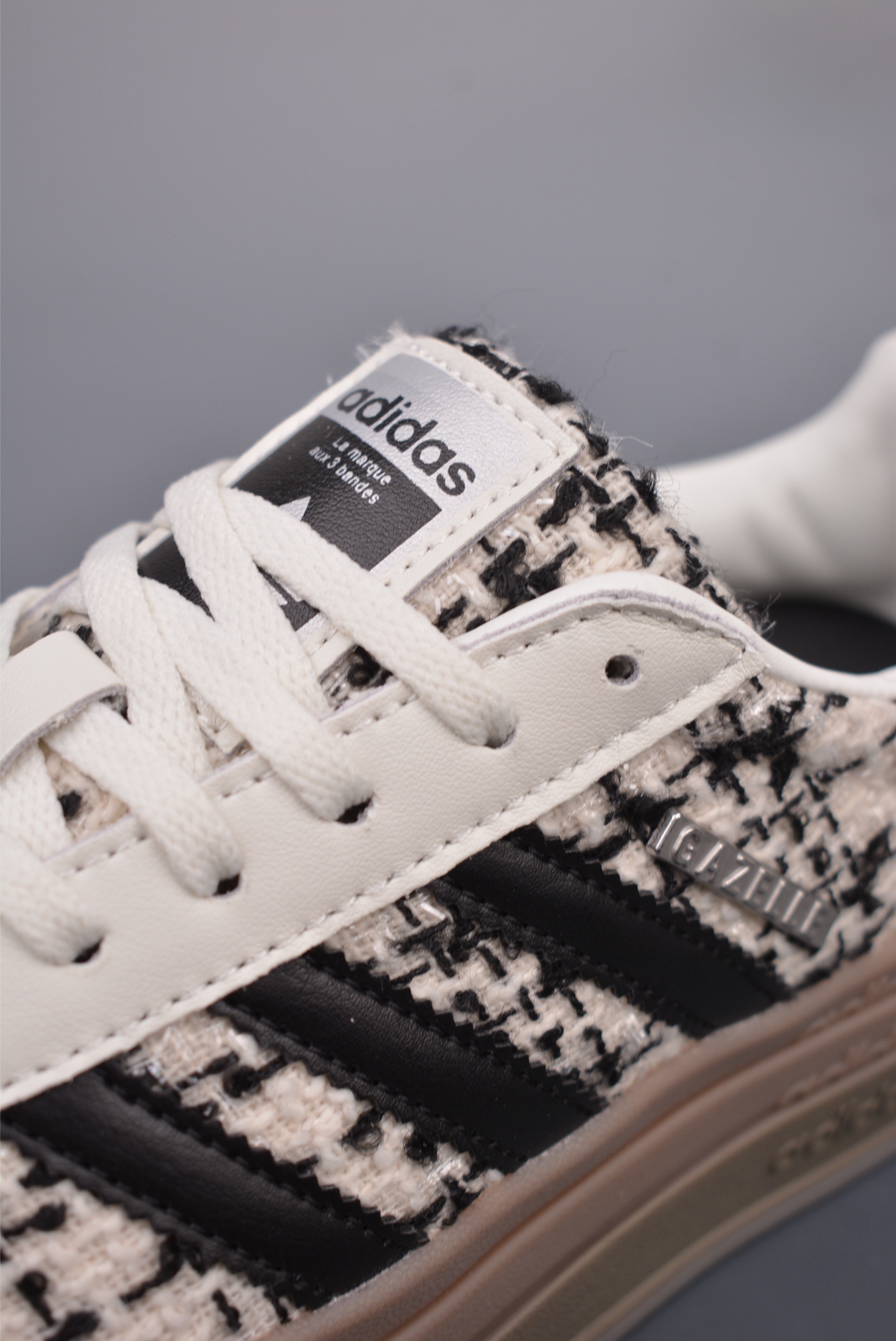 Adidas Originals Gazelle Bold W Black and White Plaid JR5673
