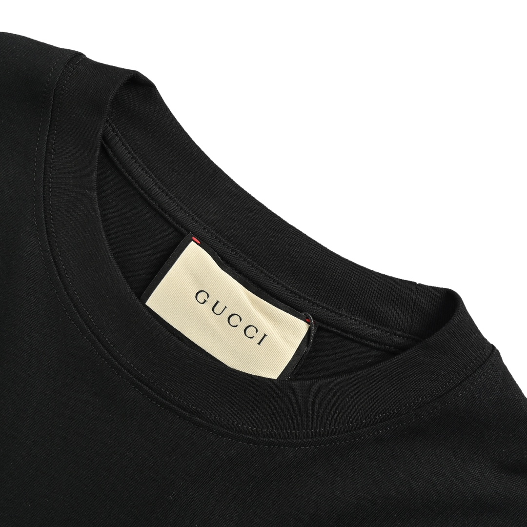 Gucci 24ss heart tongue foam print short sleeves
