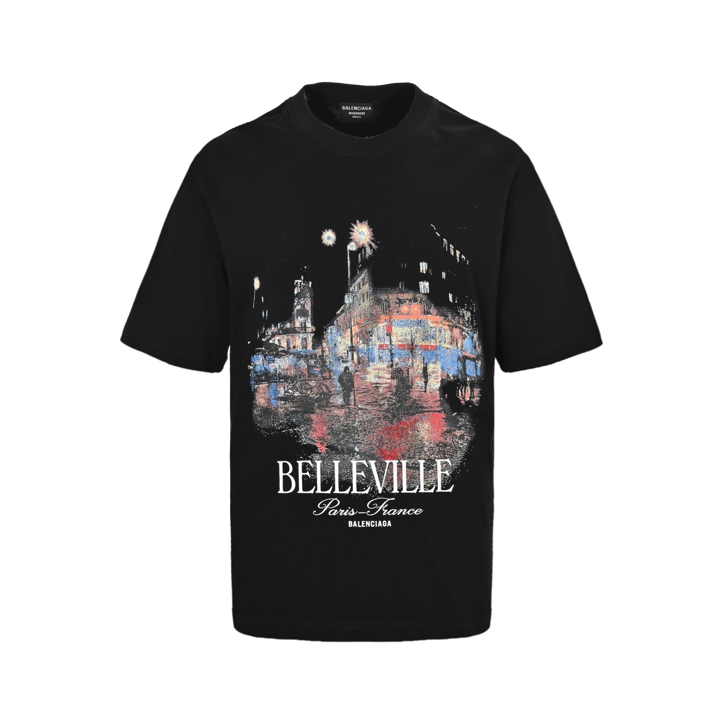 Balenciaga Night view printed short sleeves