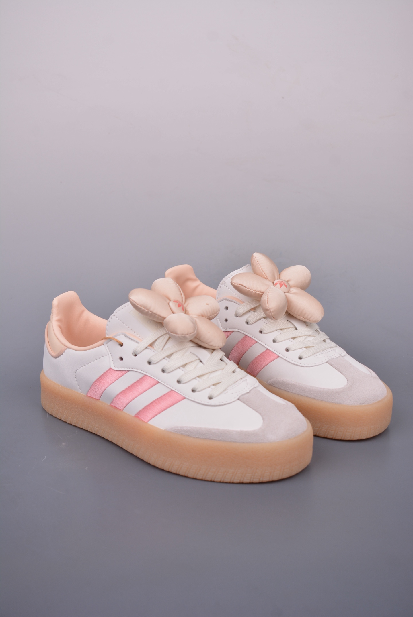 Adidas Originals SambaeBeigePink JR3334