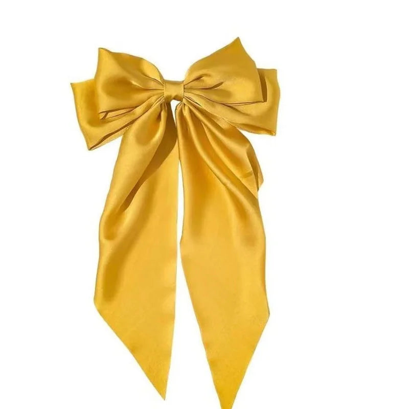 Long Satin Hair Bow