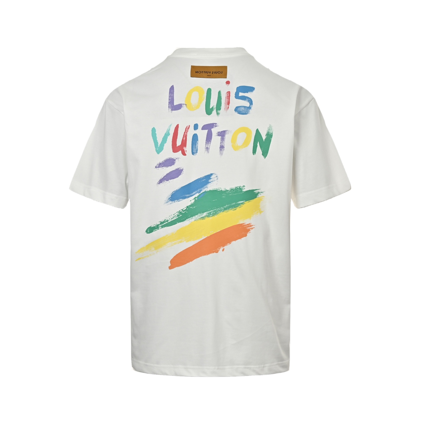 Louis Vuitton 25ss hand-painted colorful logo graffiti print short sleeve