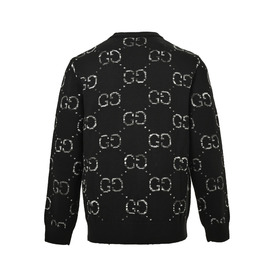 Gucci 24Fw Classic Interlocking G Jacquard Crew Neck Sweater
