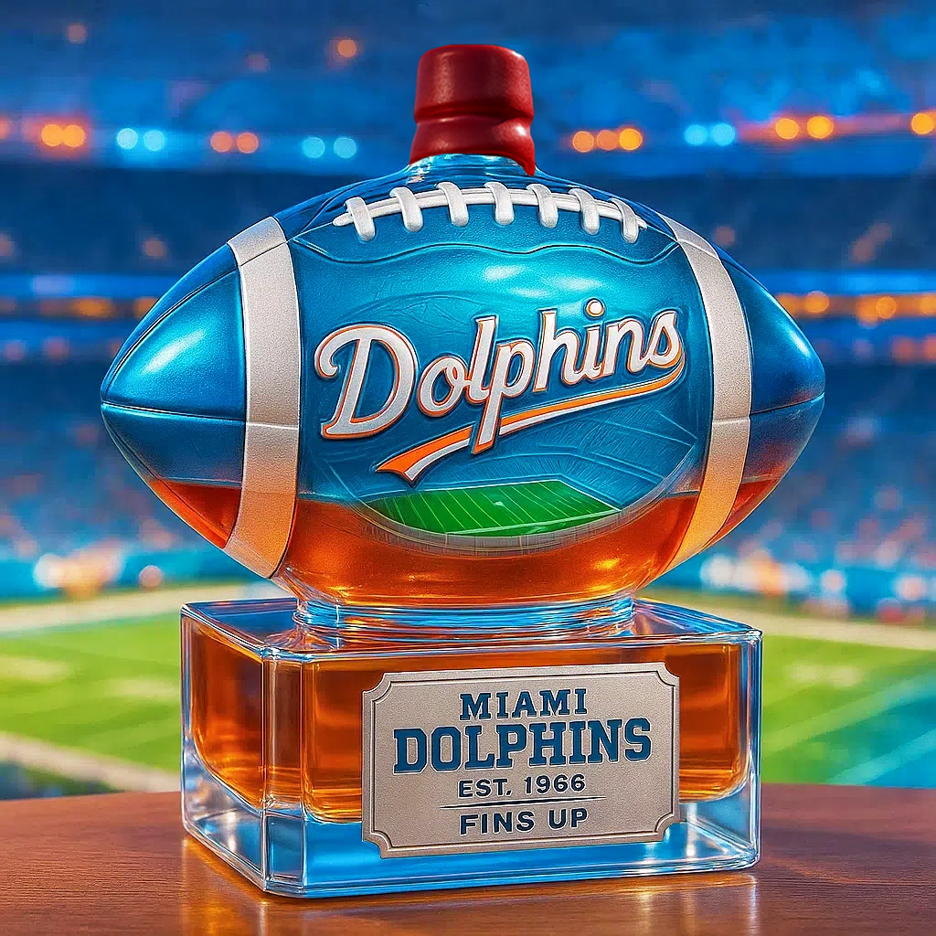 Fins of Glory——Miami Dolphins Whiskey Bottle