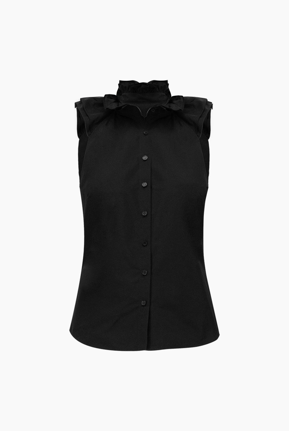 Blusa negra de cuello alto