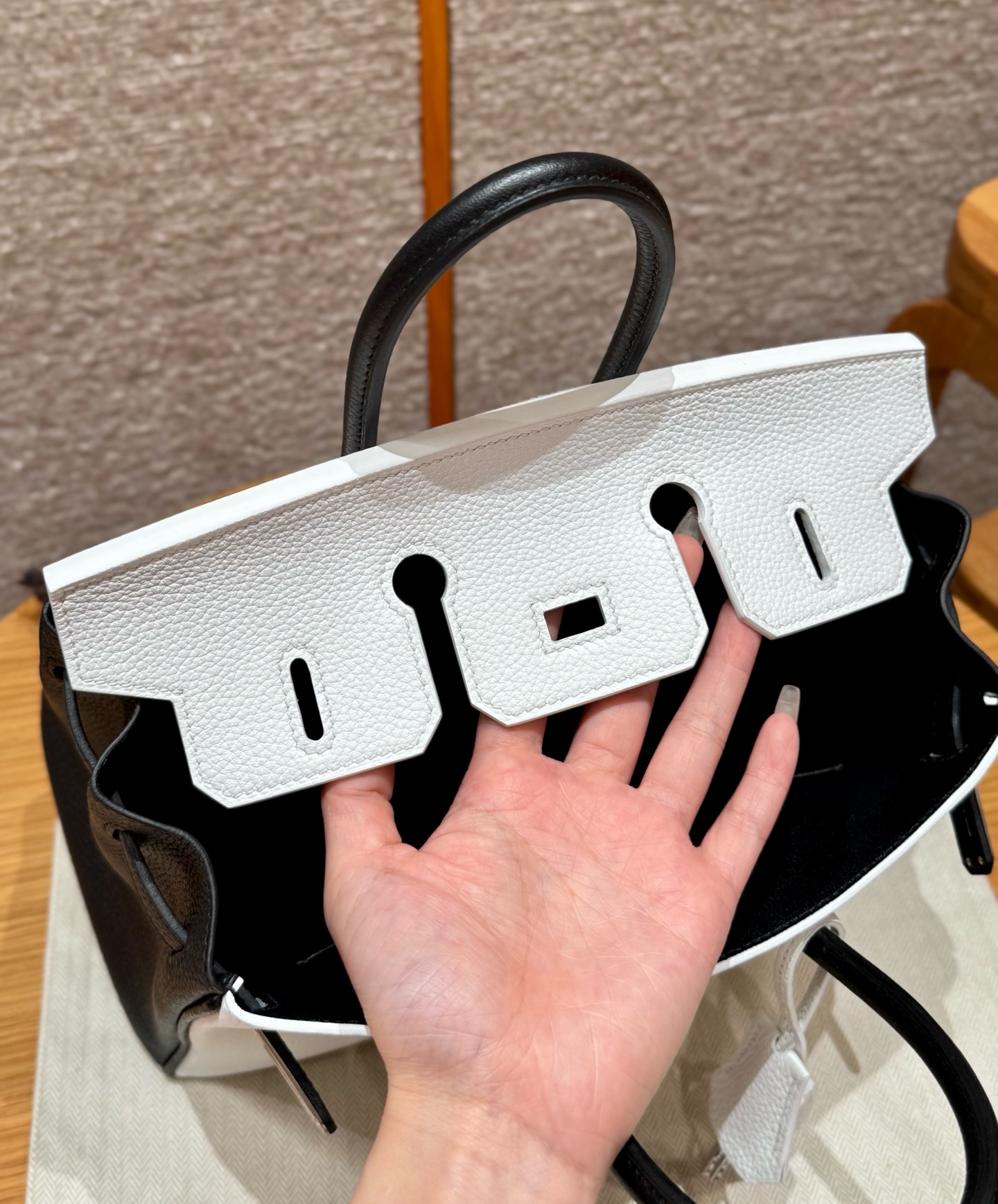 Hermès Birkin 01Blanc89Noir (Handmade to order)