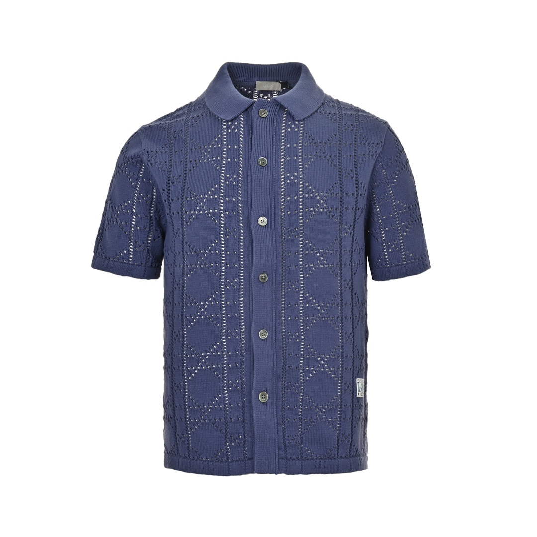 Dior 24ss openwork knit short-sleeved cardigan