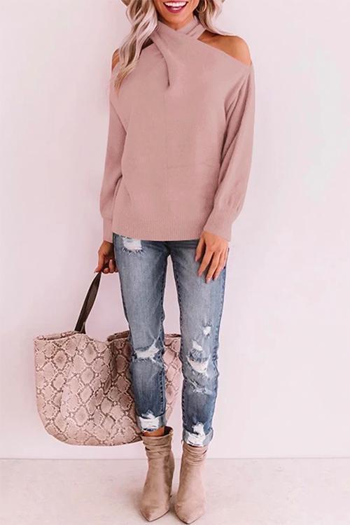 Heididress Kale Cold Shoulder Sweater
