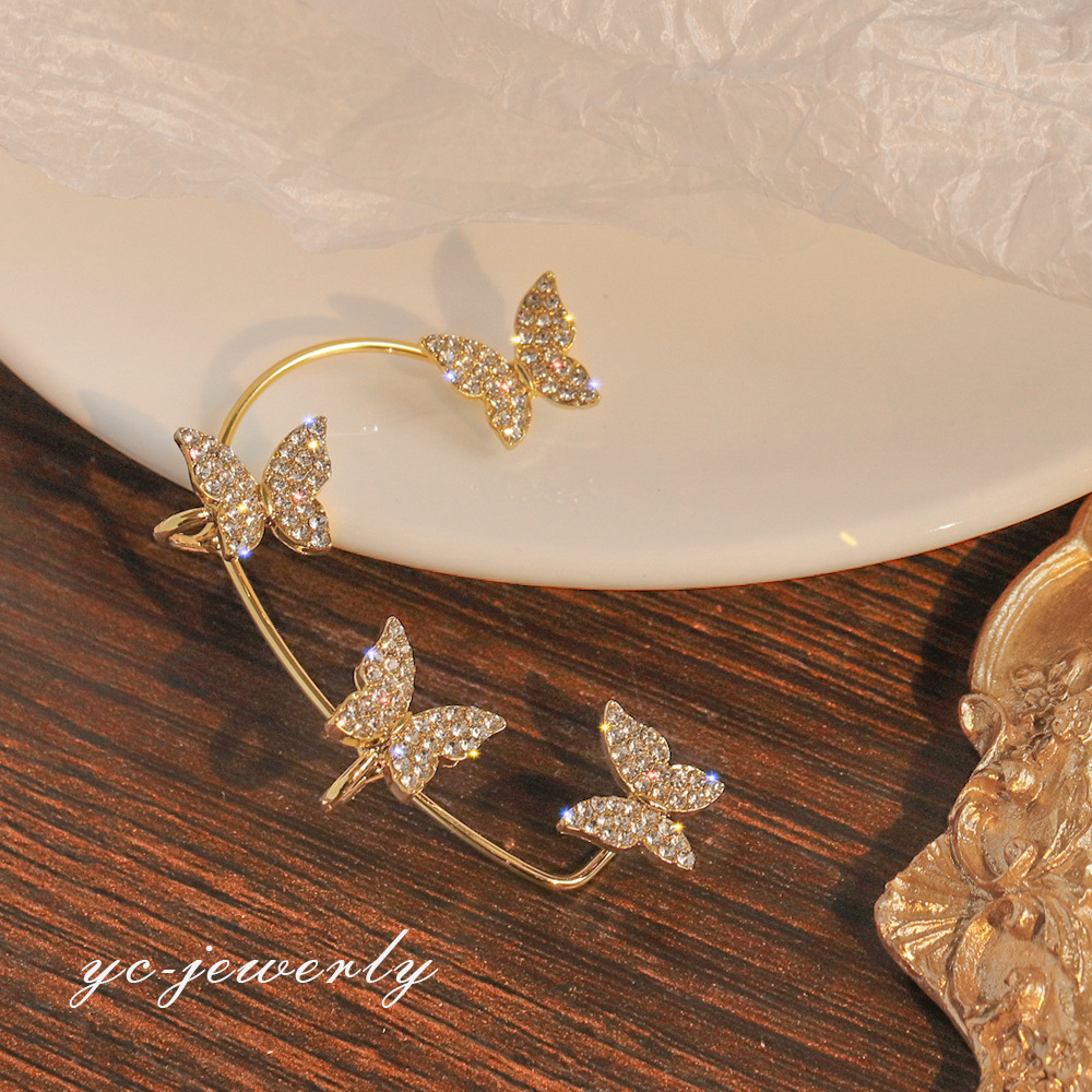 BUTTERFLY GARDEN CRESCENT EARRINGS